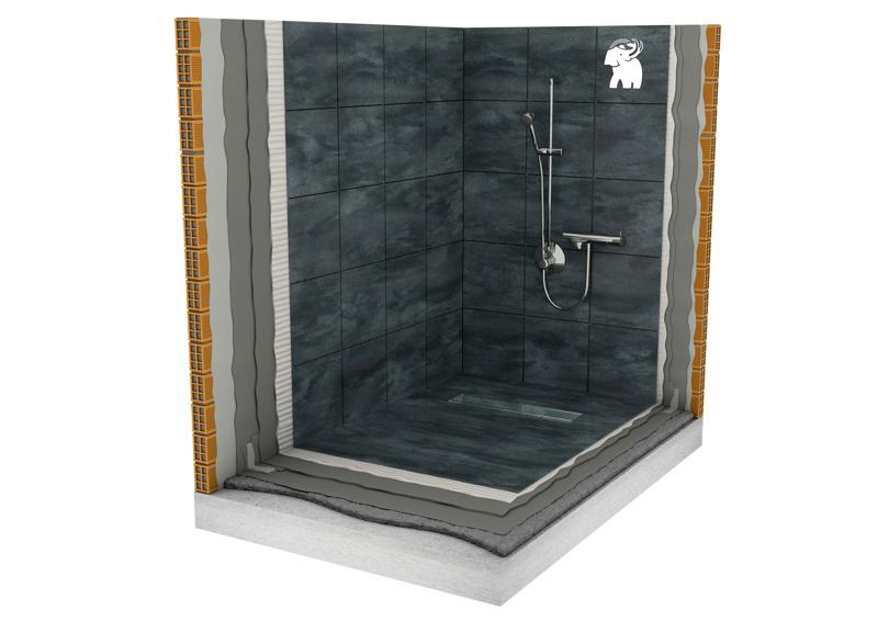 Imperméabilisation des toilettes, vestiaires ou zones humides avec du mortier élastique (L1C)