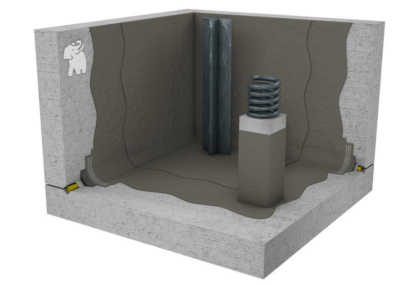 Étanchéité de la cage d'ascenseur au mortier (L4A)