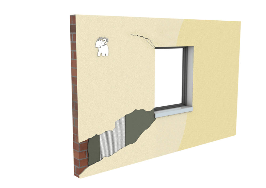 Système Réparation des fissures de la façade